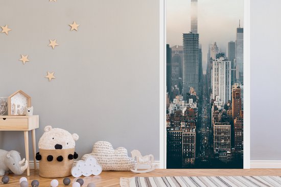 Deursticker Skyline van New York - 90x235 cm - Deurposter