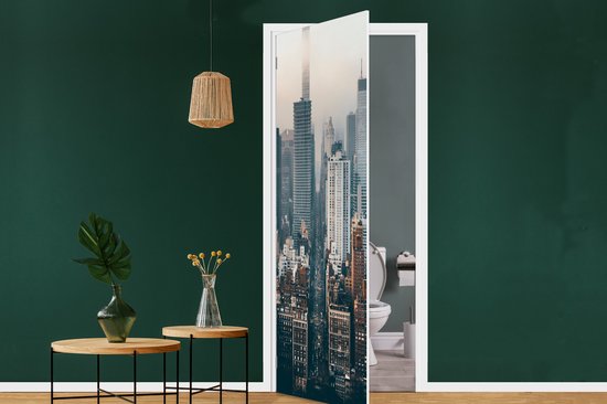 Deursticker Skyline van New York - 90x235 cm - Deurposter