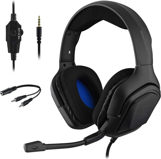 Flightmode The GLAB Korp Cobalt Gaming Headset PS5, microfoon gamer