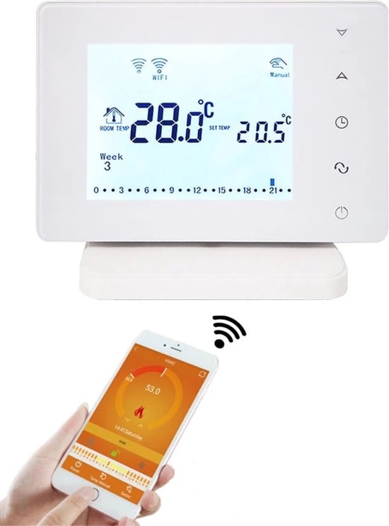 T-storm Smart Wi-Fi Hot/Cold Thermostat for 2/4 Tubes with LCD Colour