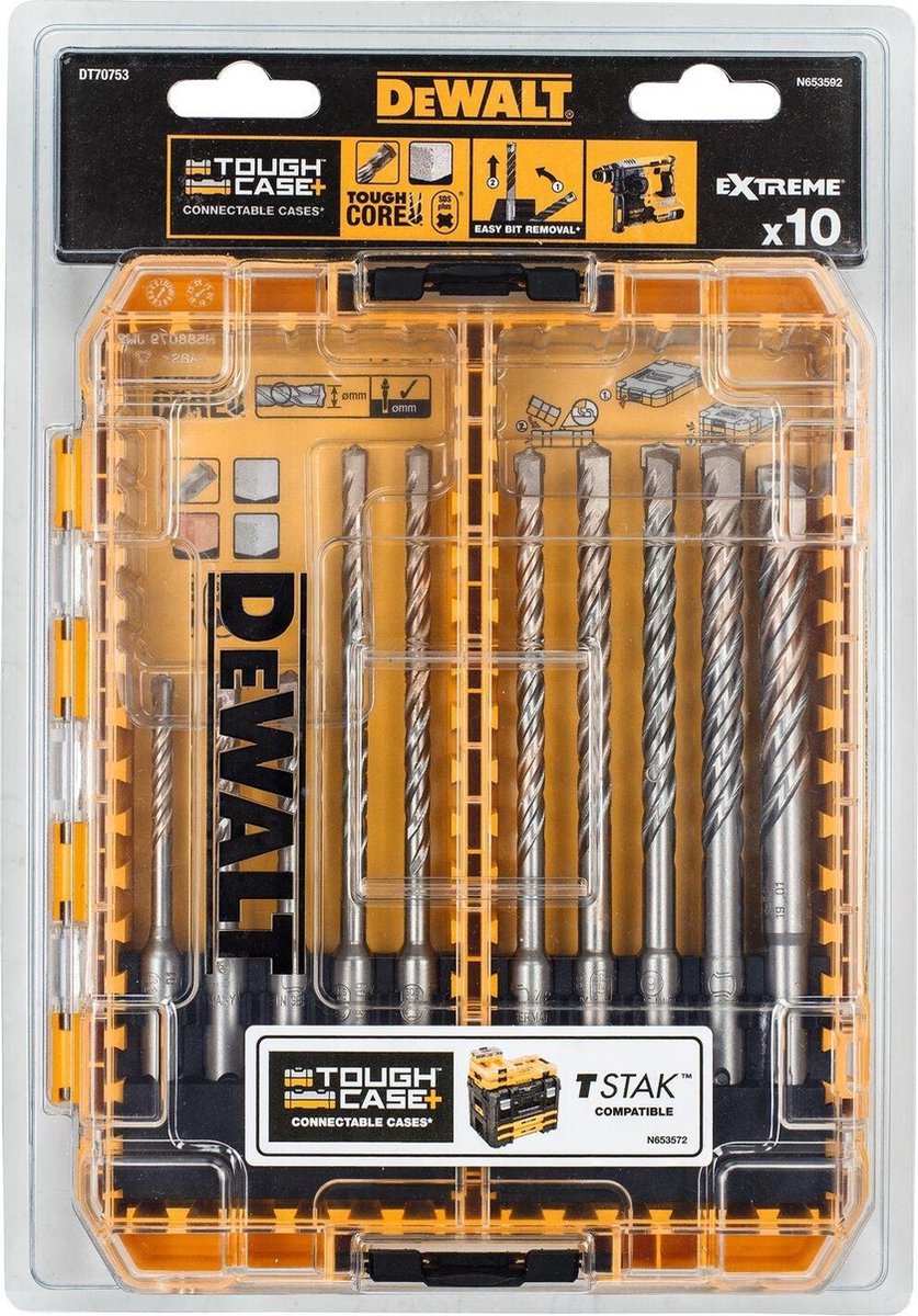 DEWALT 10-delig, SDS-Plus boren EXTREME 2 boorset thumbnail 3