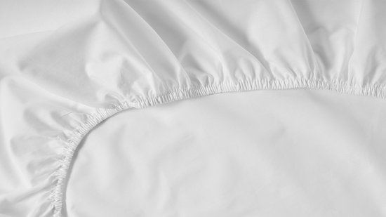 Beter Bed Select Drap-housse pour matelas en percale - 100% coton de luxe - 140 x 210/220 cm - Blanc