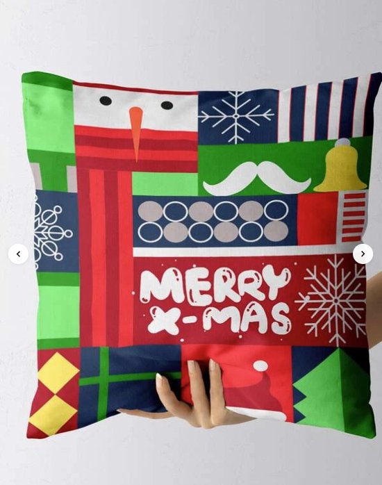 Kussenhoes Kerst | Merry Christmas | Kussenhoes | Kerst | 45x45 cm | Sierkussen | Polyester | Cadeau