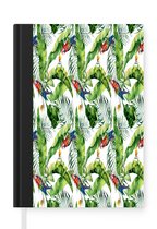 Notitieboek - Schrijfboek - Bloemen - Paradijsvogelplant - Papegaai - Notitieboekje klein - A5 formaat - Schrijfblok
