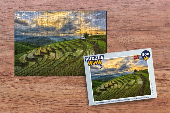 Puzzle Un champ de nuages au-dessus des rizières de Thaïlande - Puzzle - Puzzle 500 pièces - Sinterklaas présente - Sinterklaas pour les grands enfants