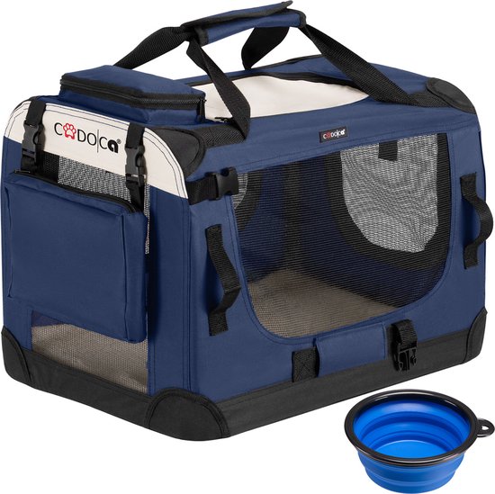 Cadoca Honden & Katten Reismand M - 60x43x45cm - Marine Blauw