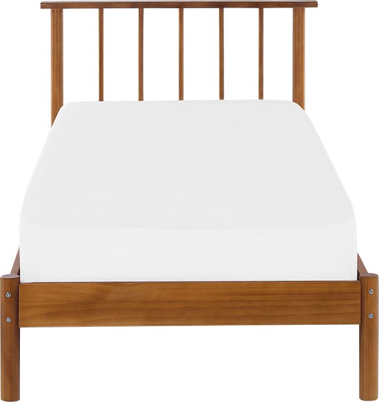 Bedframe zonder matras hout gerookt eikenkleurig 120x190