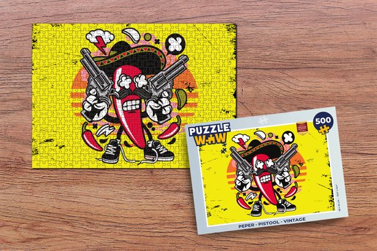 Puzzle Pepper - Pistolet - Vintage - Puzzle 500 pièces