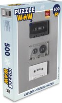 Puzzel Cassette - Vintage - Muziek - Legpuzzel - Puzzel 500 stukjes