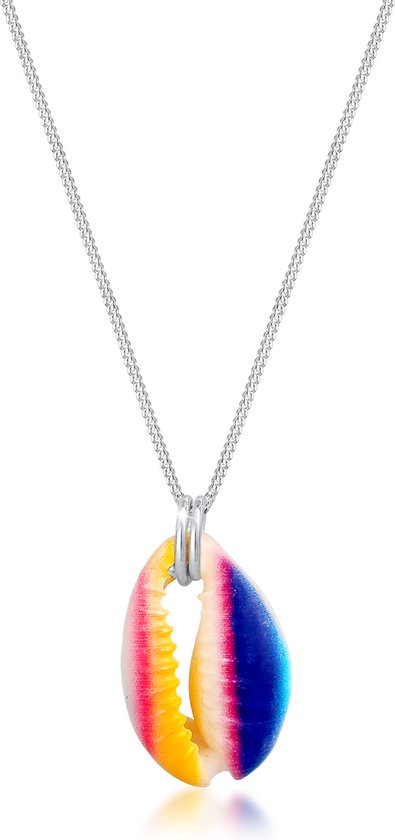 Elli damesketting met hanger, regenboog, 925 zilver, email, 45 cm, 0103132917_45