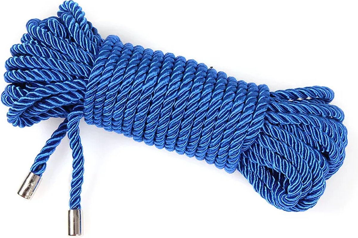 Goedkoopste BDSM Bondage Touw - Satijn - 10 meter - Blauw - Geschikt Voor Full Body Bondage - Erotiek