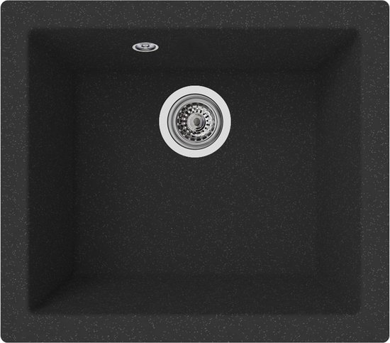 Praktisch Versnipperd Aap Inbouwspoelbak Ohio 50 x 44 cm zwart - spoelbak keuken - gootsteen | bol.com