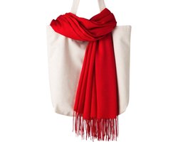 Hidzo Sjaal - 200cm/70cm - Katoen - Rood