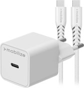 Mobilize Single USB-C Oplader USB-C 1.2 Meter Power Delivery 20W - Wit