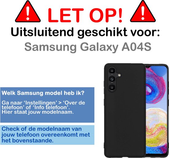 Coque Samsung A04s Siliconen Case Cover Avec Protecteur d'écran - Coque Samsung Galaxy A04s Cover Case Siliconen - Lilas