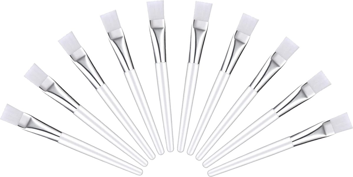 10 Stuk - Gezichtsmasker Borstel - Cosmetische Make-up Kwast - Beauty Gereedschap - Schoonheidskwast - Maskerkwast -16cm - Transparant