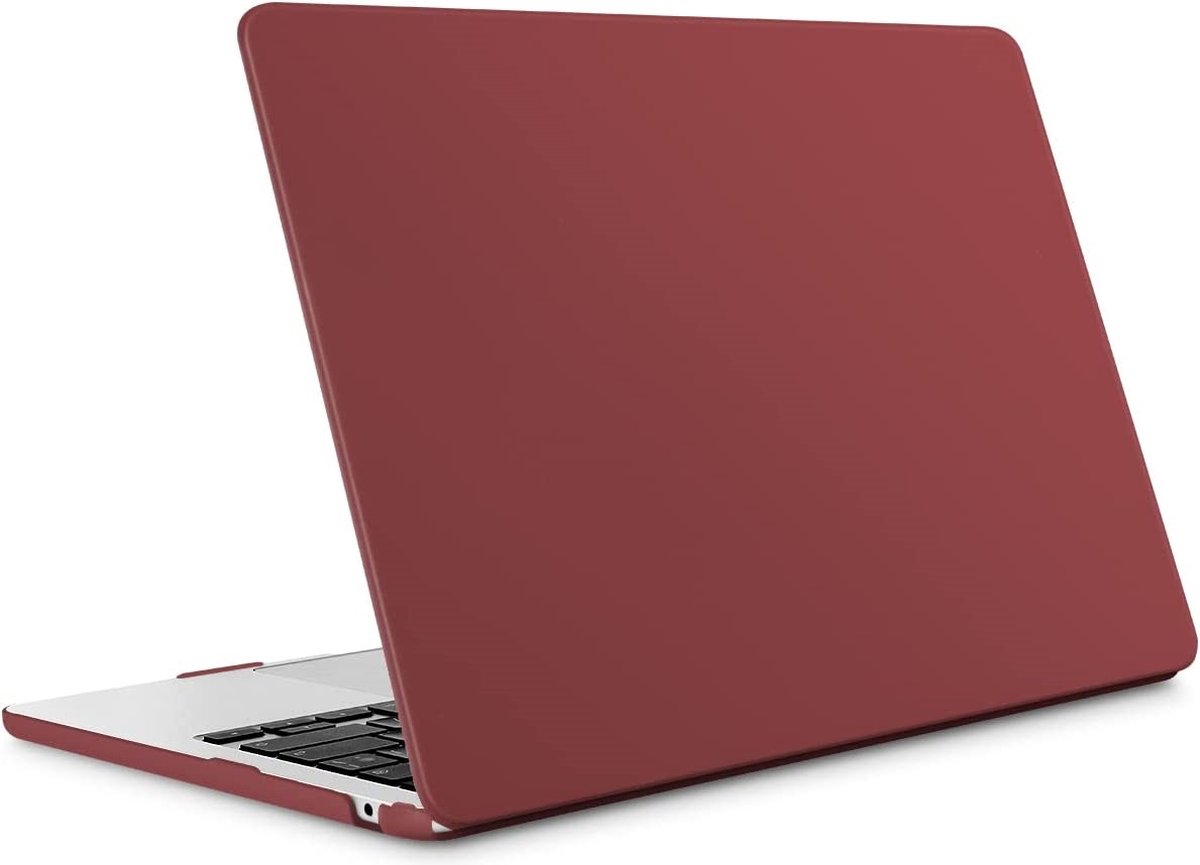 Macbook Air 2022 Hoesje - 13.6 inch - Matte Wijnrood - MacBook Air (M2 Chip) Case - Cover geschikt voor Apple MacBook Air (A2681)