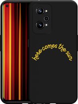 Realme GT Neo 3T Hoesje Zwart Here Comes The Sun - Designed by Cazy