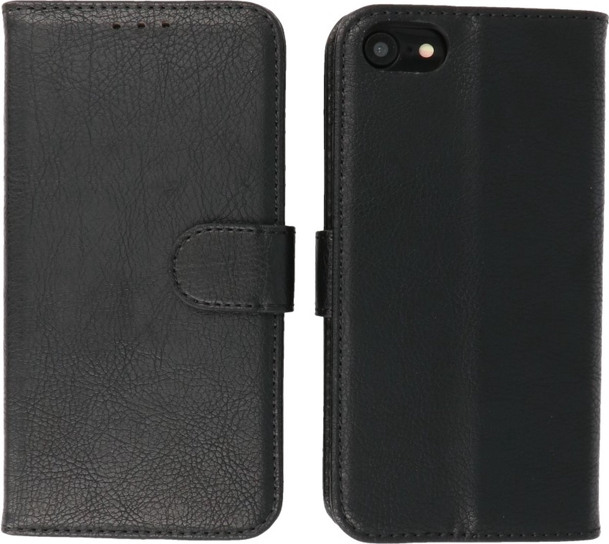 iPhone 8 Plus Hoesje Book Case Telefoonhoesje Zwart