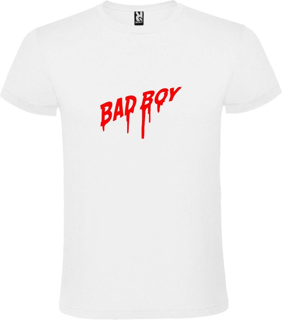 T-Shirt Wit avec image « BadBoy » Rouge Taille L