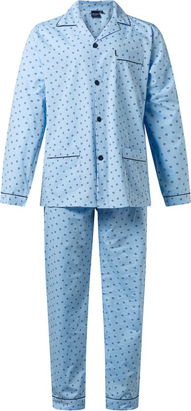 Katoenen heren pyjama blauw Robson | Gratis verzending | Online de