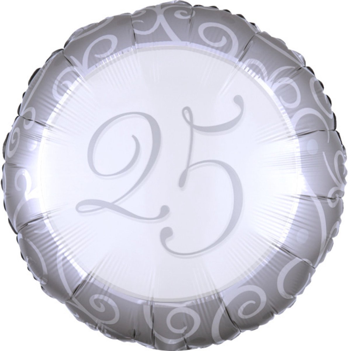 Folieballon 25 Jaar Jubileum Zilver (43cm)