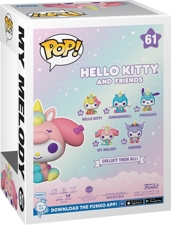 Funko Pop! Sanrio: Hello Kitty - My Meldy Unicorn Party – Figura In Vinile Da Collezione 9,5 Cm, Regalo Per Bambini E Adulti