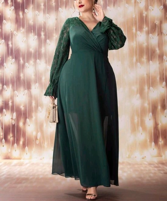 Herziening Aardappelen wandelen Mooie elegante sexy groene jurk gala jurk feestjurk kerst bruiloft  speciale... | bol.com