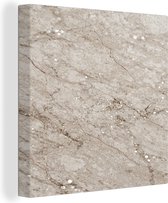 Peintures sur Toile Marbre - Pierre - Marron - 20x20 cm - Décoration murale