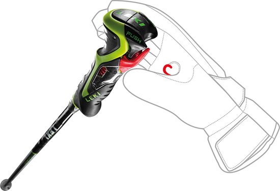 Leki Airfoil 3D - Noir-vert pâle-blanc - Taille 110cm