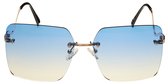 Icon Eyewear Zonnebril NOVELLE VAGUE - Lichtgoudkleurig montuur - Blauwgele glazen