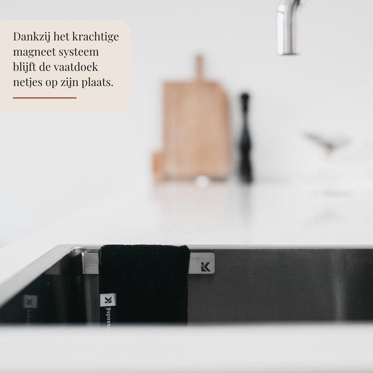 Kitchen Lab Co. Vaatdoek Caddy™ RVS Vaatdoekhouder