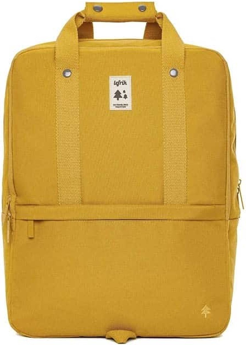 Lefrik Daily Laptop Rugzak - Eco Friendly - Recycled Materiaal - 15 inch - Oker Geel
