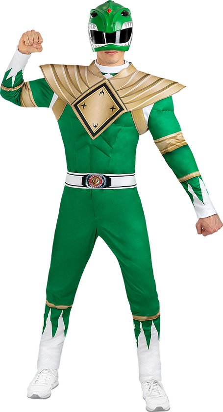 FUNIDELIA Groen Power Ranger-kostuum voor mannen - Maat: - Groen