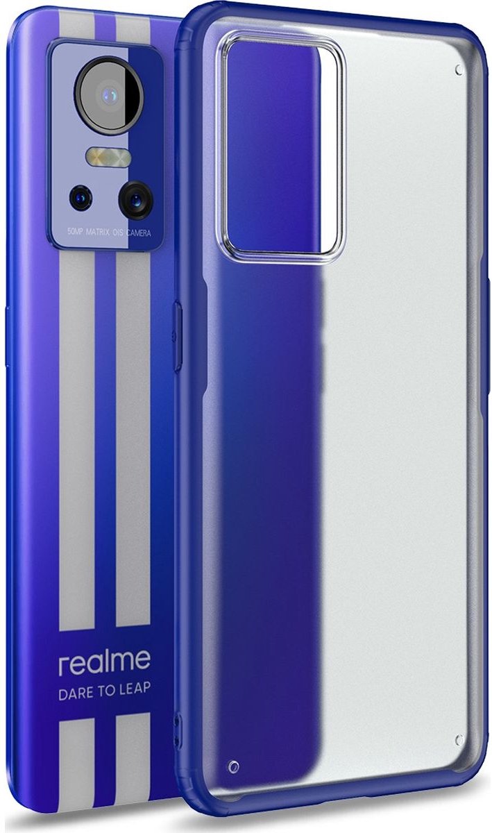 Mobigear Hoesje geschikt voor Realme GT Neo 3 Telefoonhoesje Hardcase | Mobigear Shockproof Backcover | Schokbestendig GT Neo 3 Telefoonhoesje | Anti Shock Proof - Donkerblauw