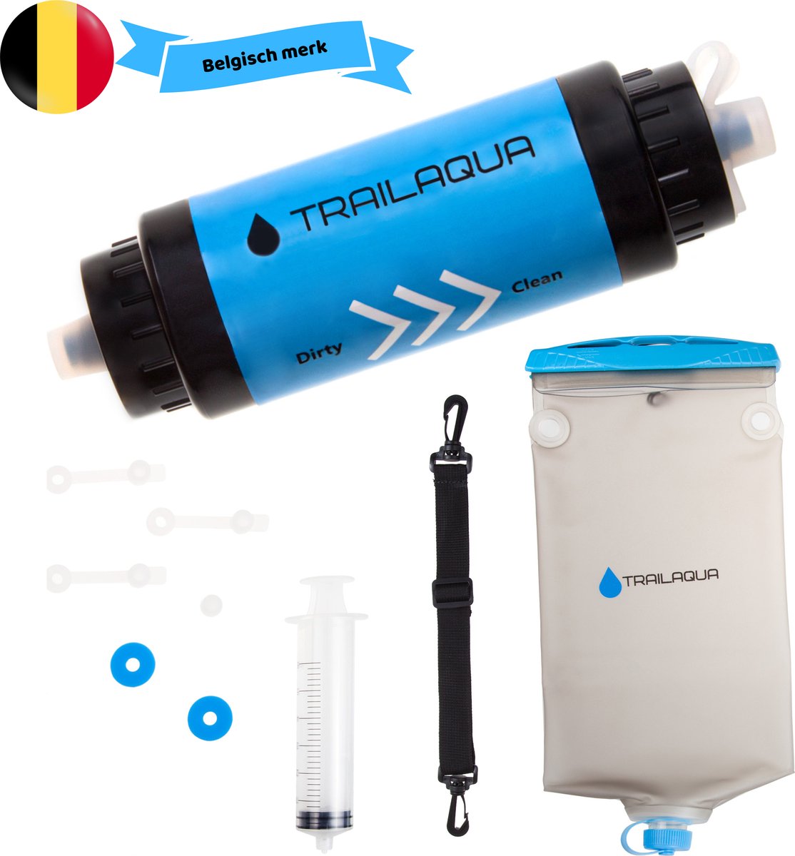 TrailAqua Waterfilter Survival 0.1Micron - Filtert Bacteriën - Snelle  Drinkwaterfilter... | bol.com