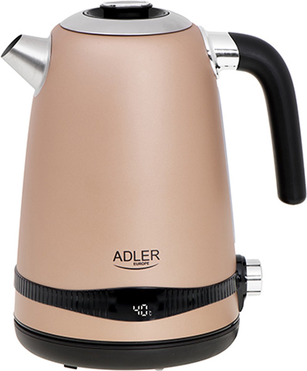 Adler AD 1295 SS - kampioen gouden waterkoker - 17L met LCD-scherm en temperatuurregeling