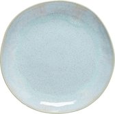 Costa Nova - vaisselle - assiette plate Eivissa - bleu mer - faïence - lot de 8 - rond 28 cm