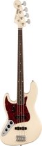 Fender American Vintage II 1966 Jazz Bass Lefthand RW Olympic White - Guitare basse électrique pour gaucher
