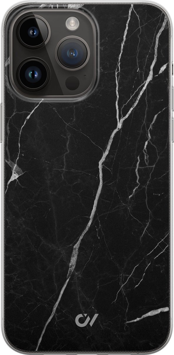 Hoesje geschikt voor Apple iPhone 14 Pro Max - Marble Noir - - Zwart - Apple - Casevibes