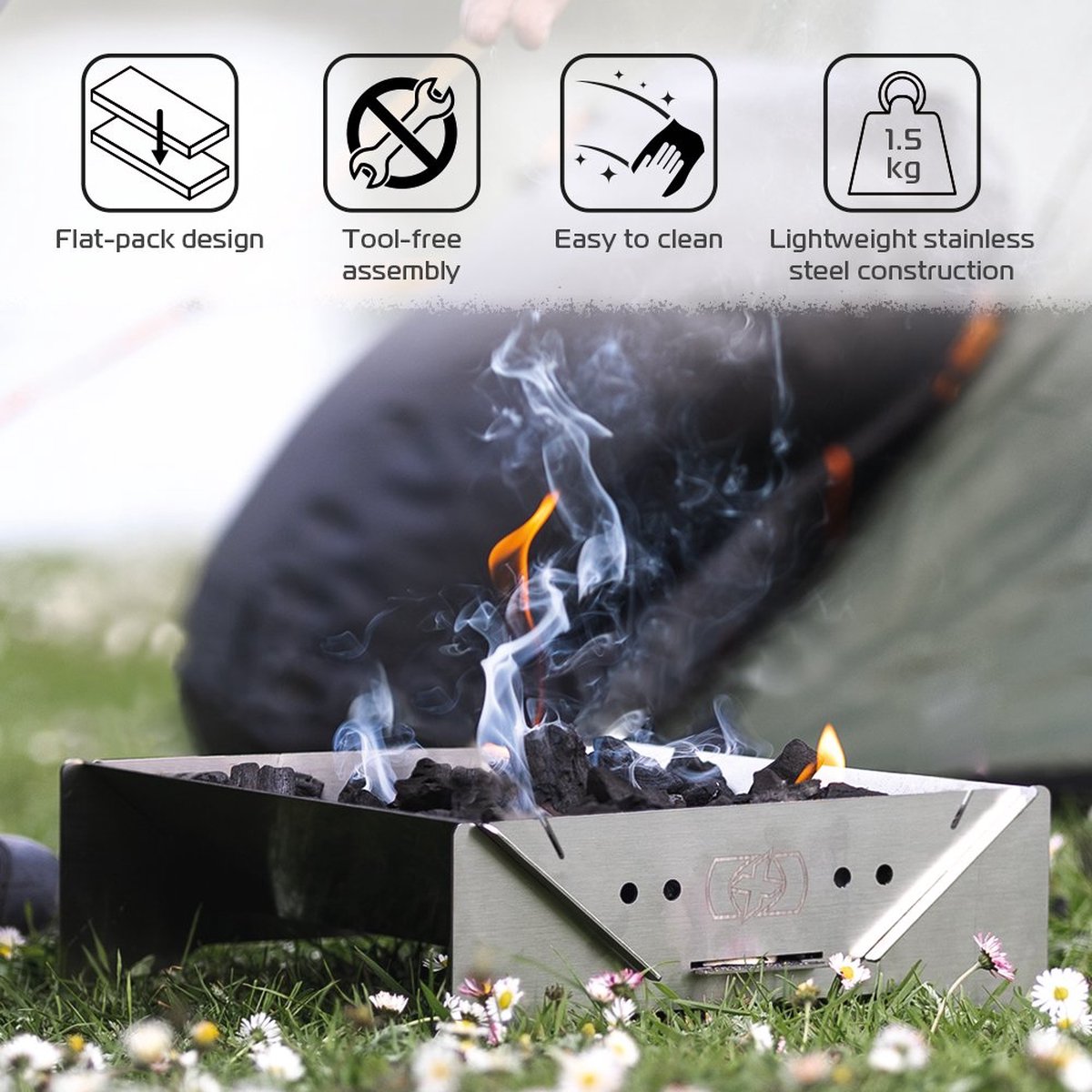 Oxford Outdoor Barbecue - Outdoor firepit - Camping BBQ - Haard - Houtskool BBQ - Hout BBQ