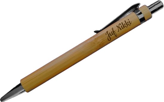 cent heilig Uitrusten Bamboe pen met naam - Gepersonaliseerd -Verjaardagscadeautje - Persoonlijk  - Schrijfwaren | bol.com