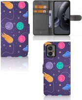 Smartphone Hoesje Motorola Edge 30 Neo Flip Case Portemonnee Space
