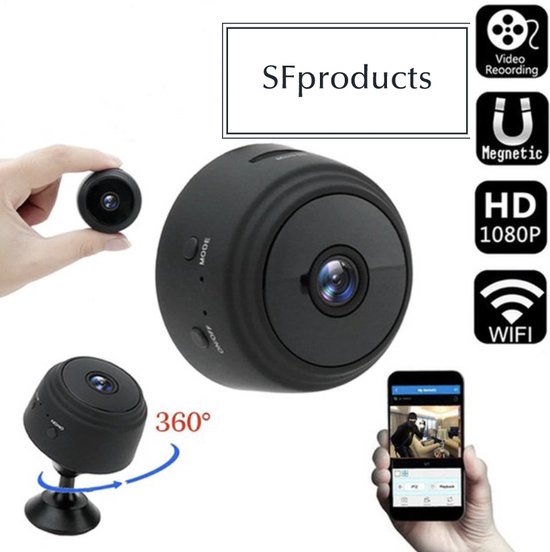 mini camera- spy cam-verborgen camera-werkt met wifi en app-huisdieren  camera | bol.com