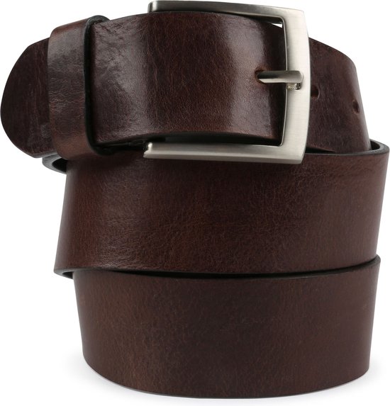 Riem Cuir Marron Foncé - Convient - Tour de taille 105cm - Cuir 100% - Ceinture Femme & Homme Unie