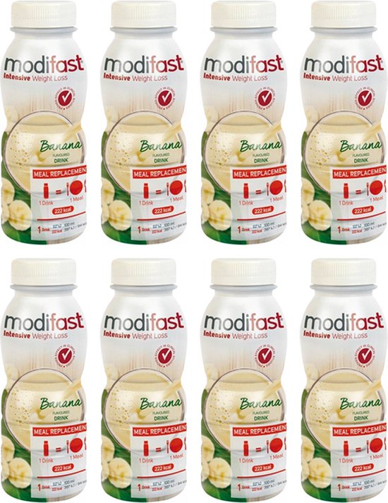 Foto: Modifast drinkmaaltijd banaan 8 stuks 8 x 236 ml