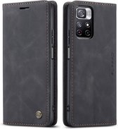 CaseMe - Hoesje geschikt voor Xiaomi Redmi Note 11 - Wallet Book Case - Magneetsluiting - Zwart