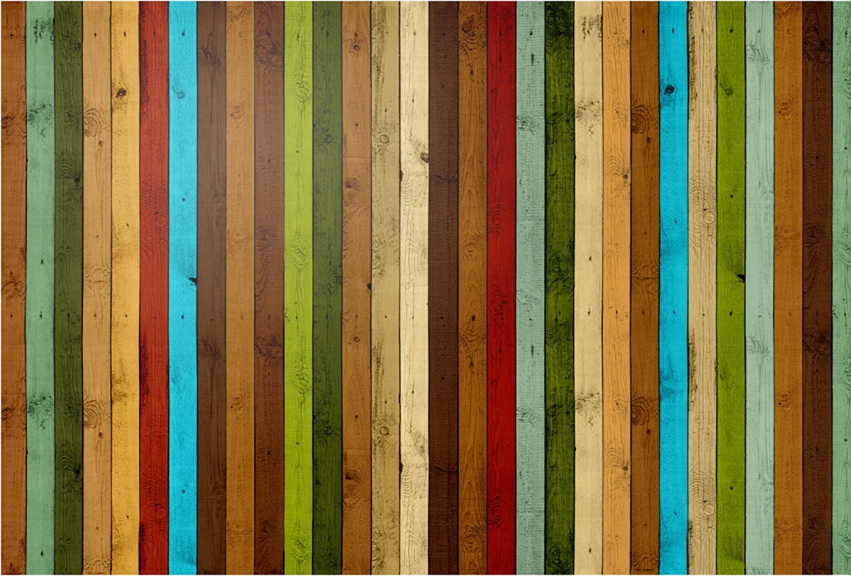 Fotobehang - Wooden rainbow.