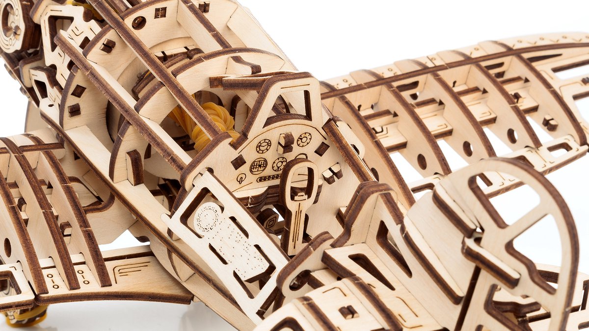 Eco Wood Art Modelbouwpakket Vliegtuig - 3D Puzzel - Miniatuur Bouwpakket Volwassenen - DIY - Knutselen - Hout — afbeelding 6