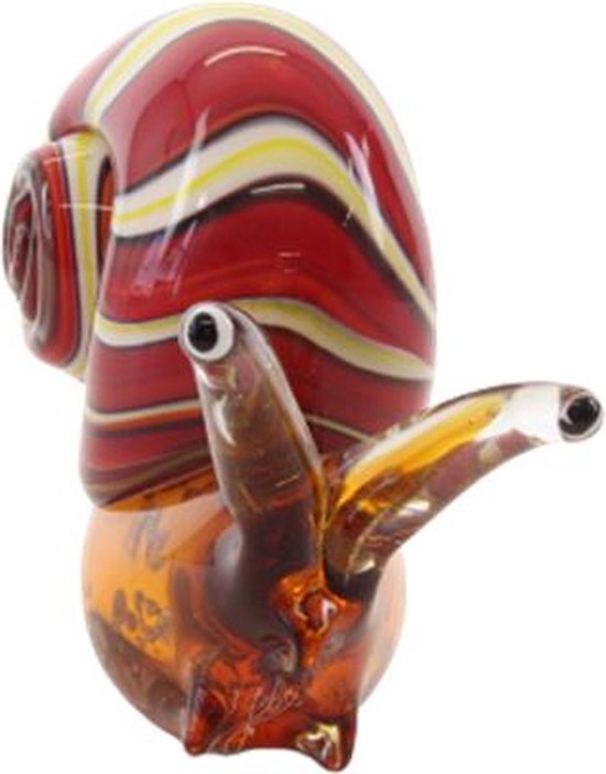 A MURANO STYLE GLASS FIGURINE OF A SNAIL